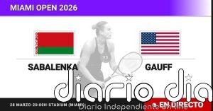 Aryna Sabalenka - Coco Gauff, en directo hoy: sigue el partido de Miami Open