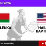 Aryna Sabalenka - Hailey Baptiste, en directo hoy: sigue el partido de Miami Open