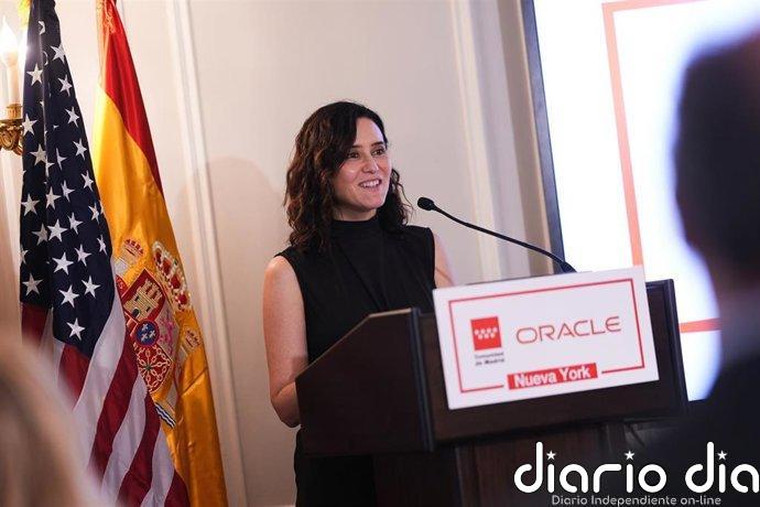 Ayuso viaja este fin de semana a EEUU para atraer inversiones empresariales en plena crisis diplomática con España