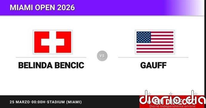 Belinda Bencic - Coco Gauff, en directo hoy: sigue el partido de Miami Open