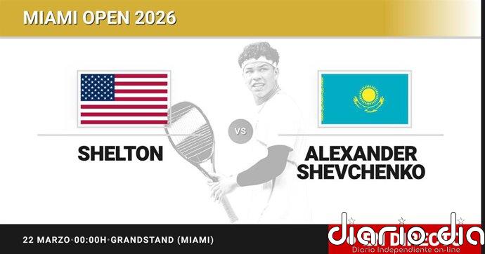 Ben Shelton - Alexander Shevchenko, en directo hoy: sigue el partido de Miami Open
