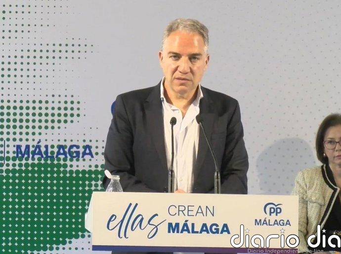 Bendodo (PP) augura a Sánchez que el 17M recibirá una "carta de despido" desde Andalucía