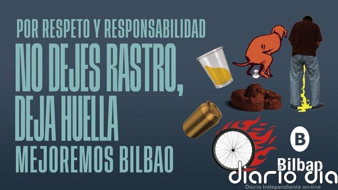 Bilbao lanza una nueva campaña contra conductas incívicas para evitar orinar en la calle o tirar basura en los parques