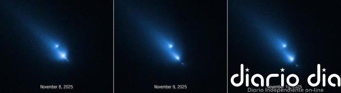 Captan a un cometa fragmentándose en cuatro