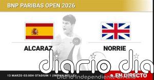 Carlos Alcaraz - Cameron Norrie, en directo hoy: sigue el partido de BNP Paribas Open