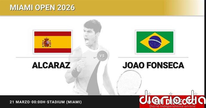 Carlos Alcaraz - Joao Fonseca, en directo hoy: sigue el partido de Miami Open