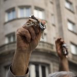 Cientos de personas alzan sus llaves en Vigo para pedir medidas frente a la situación de "emergencia habitacional"
