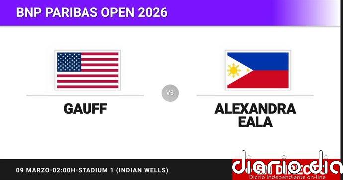 Coco Gauff - Alexandra Eala, en directo hoy: sigue el partido de BNP Paribas Open