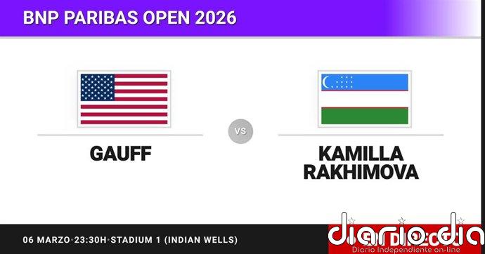 Coco Gauff - Kamilla Rakhimova, en directo hoy: sigue el partido de BNP Paribas Open