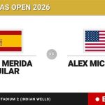 Daniel Merida Aguilar - Alex Michelsen, en directo hoy: sigue el partido de BNP Paribas Open