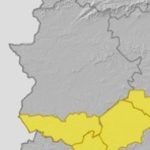 El 112 de Extremadura activa la alerta amarilla por lluvias y tormentas este miércoles en el sur de Badajoz