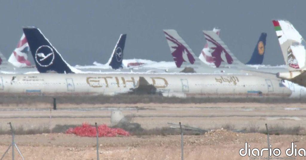 El aeropuerto de Teruel da refugio seguro a 20 aviones de compañías de Oriente Medio