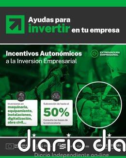 El DOE publica la adjudicación de 5,7 millones en ayudas de Incentivos Autonómicos a 67 empresas extremeñas