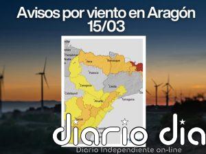 El Gobierno de Aragón informa de rachas muy fuertes de viento para este domingo