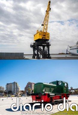 El Puerto de Almería abre al público este sábado la grúa Babcock & Wilcox y la locomotora Deutz