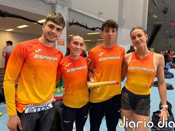 El relevo español mixto de 4x400 se cuelga la plata en el Mundial de pista cubierta