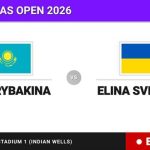 Elena Rybakina - Elina Svitolina, en directo hoy: sigue el partido de BNP Paribas Open