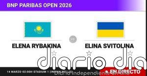 Elena Rybakina - Elina Svitolina, en directo hoy: sigue el partido de BNP Paribas Open
