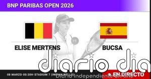 Elise Mertens - Cristina Bucsa, en directo hoy: sigue el partido de BNP Paribas Open