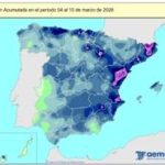 España registra 503 l/m2 de lluvias acumuladas desde el 1 de octubre, un 39% más de lo habitual