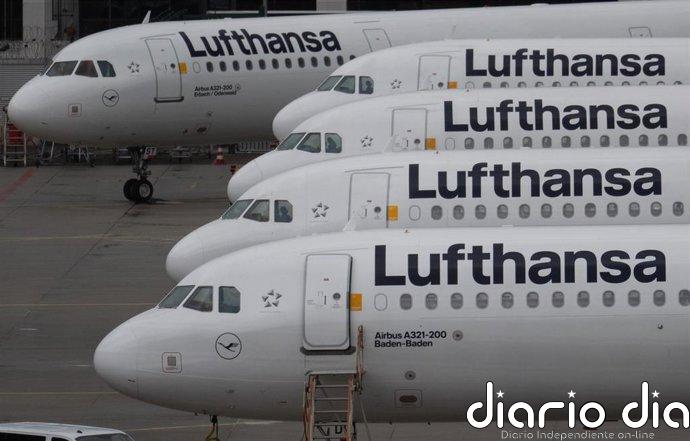 Este jueves comienza la huelga de pilotos en Lufthansa, que operará más del 50% de vuelos hasta mañana