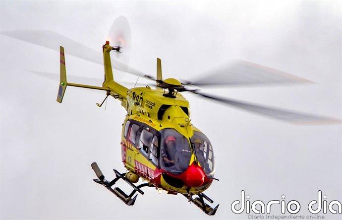 Evacuado en helicóptero un ciclista herido grave tras sufrir una caída en Vilaflor (Tenerife)
