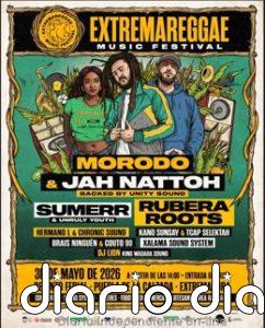 Extremareggae Music Festival ofrecerá el 30 de mayo en Puebla de la Calzada actuaciones de Morodo & Jah Nattoh o SumeRR