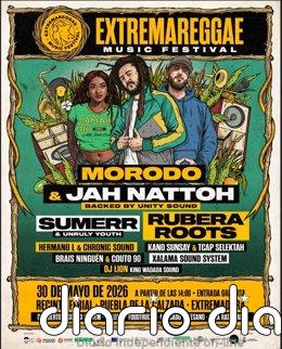 Extremareggae Music Festival ofrecerá el 30 de mayo en Puebla de la Calzada actuaciones de Morodo & Jah Nattoh o SumeRR Cartel de Extremareggae Music Festival