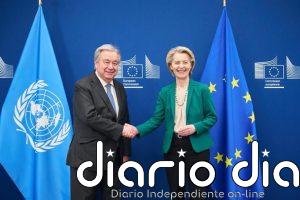 Guterres pone en valor el multilateralismo en encuentros con Costa y Von der Leyen antes de la cumbre de la UE