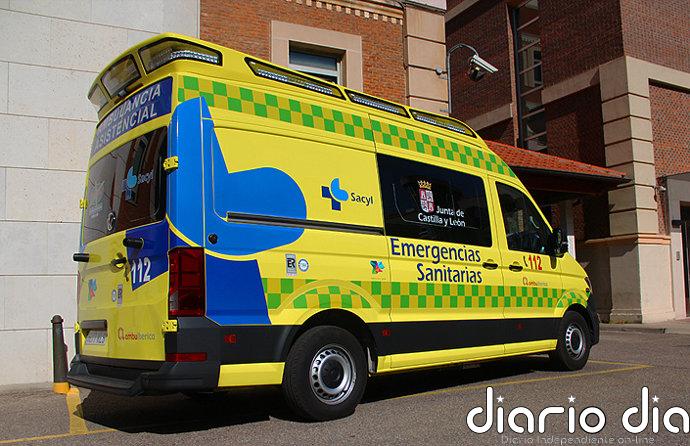 Herido un joven de 28 años tras una colisión entre dos turismos en Palencia