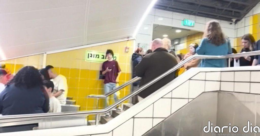 Imágenes de habitantes de Haifa corriendo a refugiarse a una estación de metro