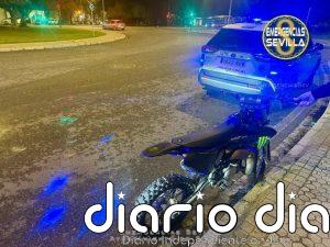 Interceptados dos menores de once años que se dieron a la fuga a bordo de una motocicleta de motocross en Sevilla