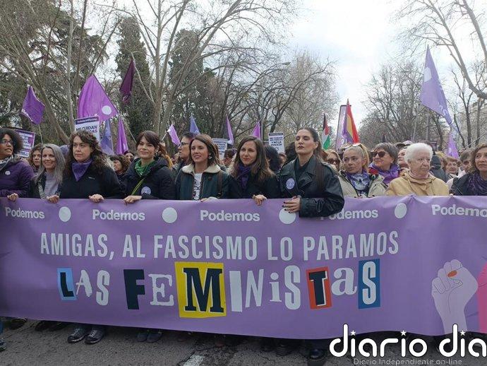 Irene Montero pide sacar a los militares estadounidenses de Rota y Morón y una España "refugio feminista" y de paz