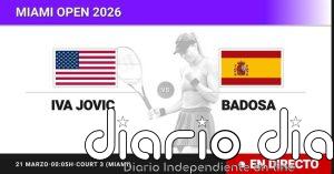 Iva Jovic - Paula Badosa, en directo hoy: sigue el partido de Miami Open