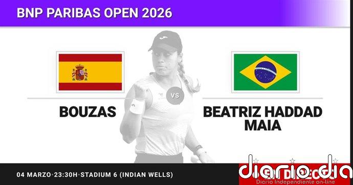 Jessica Bouzas Maneiro - Beatriz Haddad Maia, en directo hoy: sigue el partido de BNP Paribas Open
