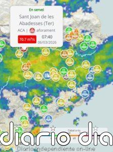 La ACA alerta de que el río Ter en Sant Joan de les Abadesses (Girona) supera el umbral de peligro