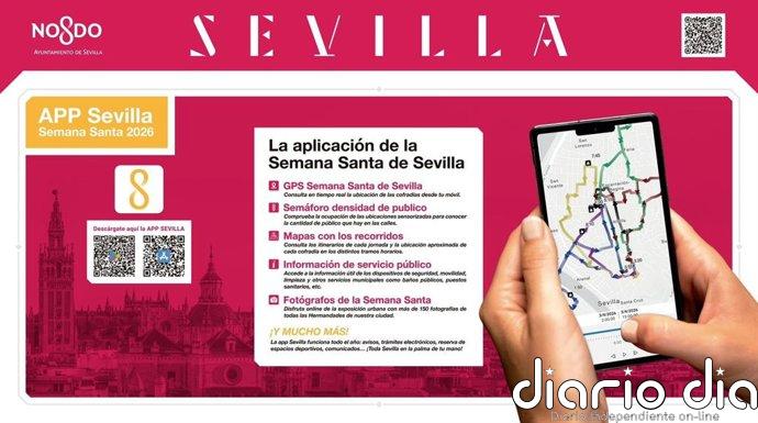 La app Sevilla estrena funciones para poder seguir las cofradías en tiempo real y saber la afluencia de público