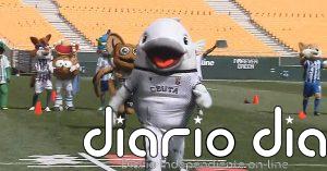 Las mascotas de LaLiga ponen a prueba sus habilidades en el estadio de La Cartuja