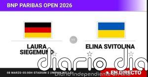 Laura Siegemund - Elina Svitolina, en directo hoy: sigue el partido de BNP Paribas Open