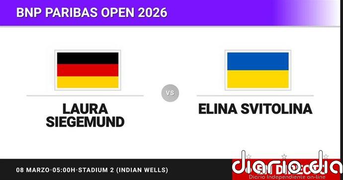 Laura Siegemund - Elina Svitolina, en directo hoy: sigue el partido de BNP Paribas Open