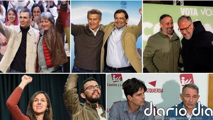 Los líderes nacionales acompañan a los candidatos en los cierres de campaña en Castilla y León
