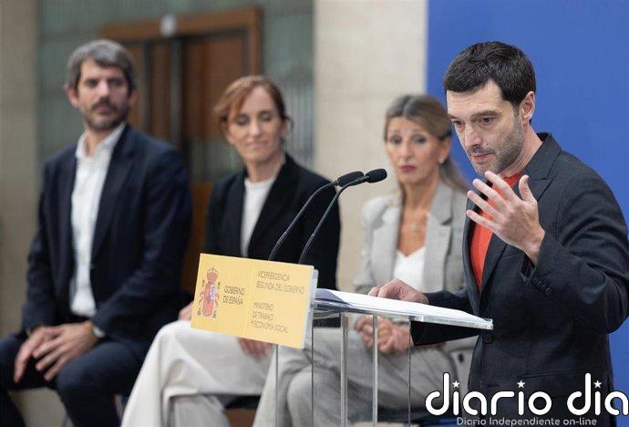 Los ministros de Sumar cierran filas con Sánchez y acusan al PP de situarse junto a Trump pese a sus amenazas a España