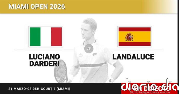 Luciano Darderi - Martin Landaluce, en directo hoy: sigue el partido de Miami Open