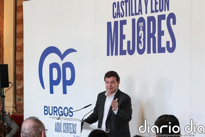 Mañueco apela a la "movilización total": "O votamos PP, o daremos la llave a políticas fracasadas y al bloqueo"