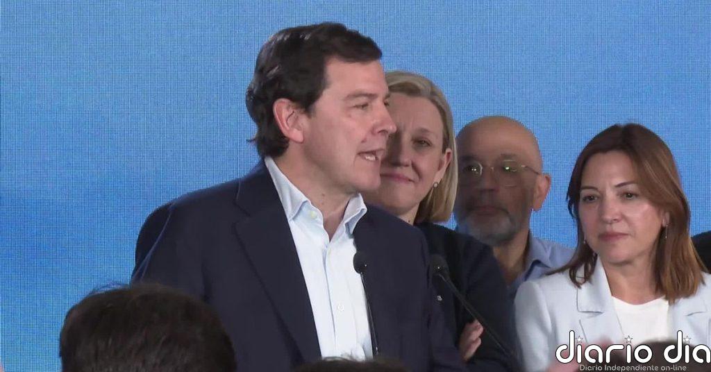 Mañueco: "Frente al ruido y el panorama gris, nuestra tierra ha elegido certezas"