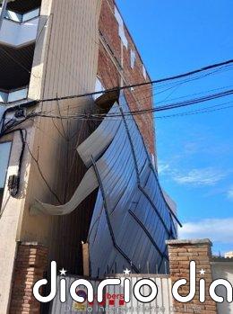 Más de 140 avisos por viento en Catalunya este domingo por la tarde, sobre todo en Girona Afectación en L'Escala (Girona)