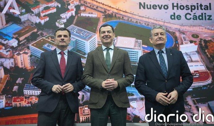 Moreno presenta el proyecto del nuevo Hospital de Cádiz que contará con 782 habitaciones individuales y 330 consultas