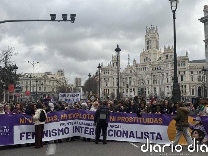 Movimiento Feminista dice "No a la guerra" en Madrid este 8M y avisa que los conflictos afectan más a las mujeres