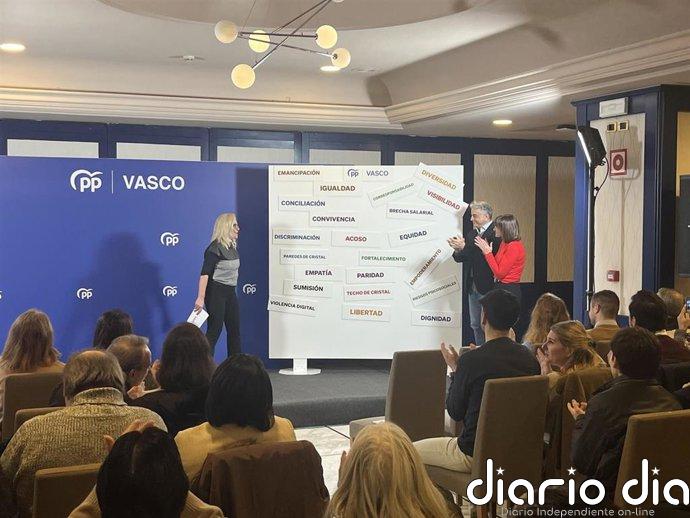 PP vasco pide defender el feminismo "sin hipocresía" frente a la izquierda que "se ha desmentido en su trayectoria"
