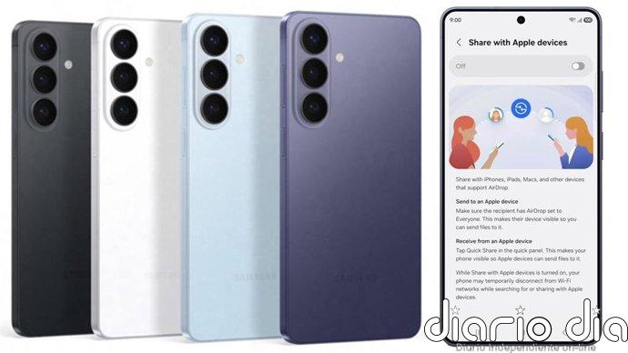 Samsung incorpora la compatibilidad con AirDrop en Quick Share para los modelos de la serie Galaxy S26
